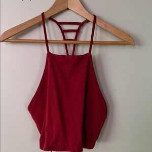 Forever 21 Red Strappy Crop Top